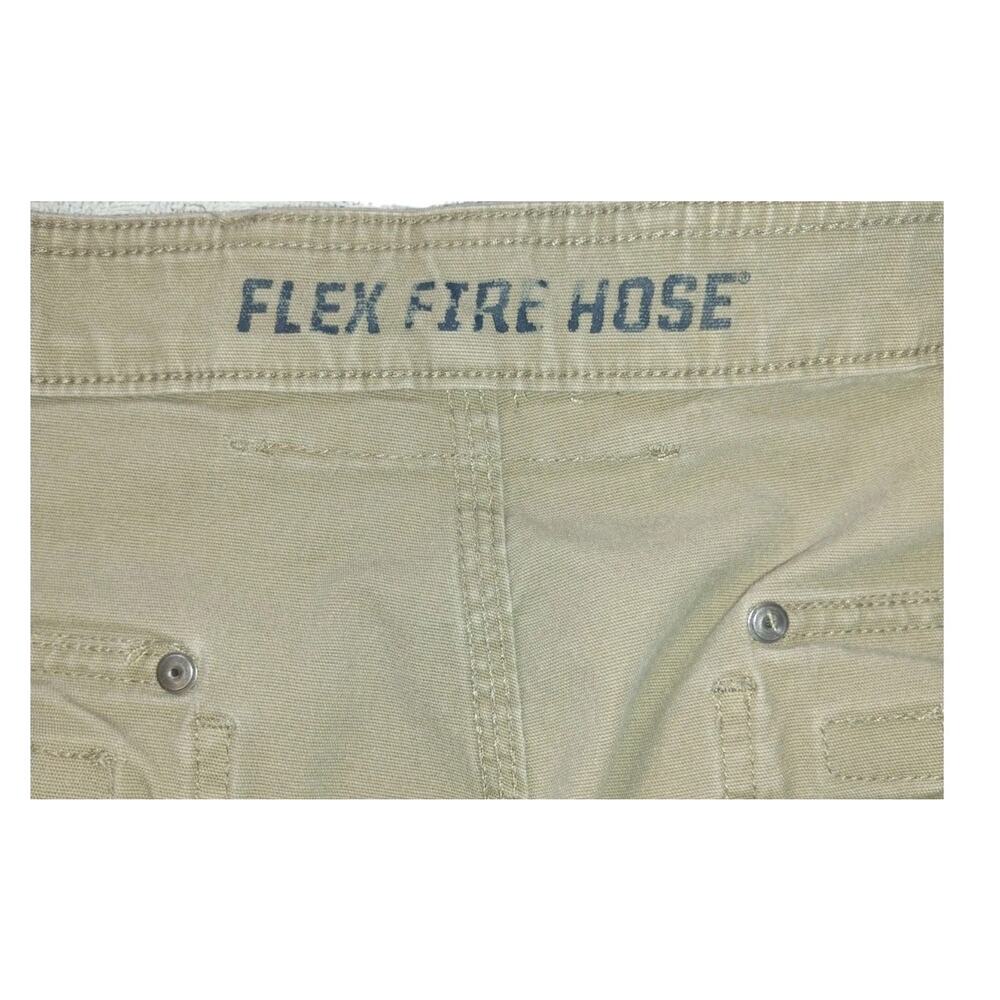 Duluth Trading Mens Flex Fire Hose Stretch Cargo Work Pants 42x30 Light Khaki - Picture 5 of 10